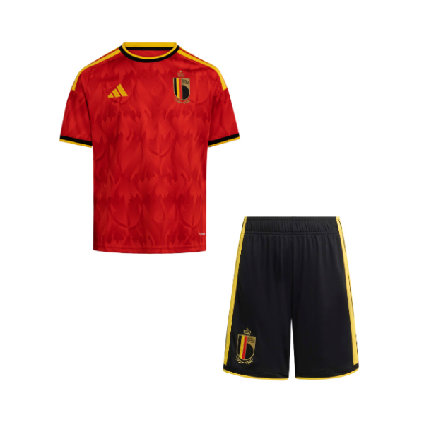 2026 FIFA World Cup Belgium Home Kids Soccer Kits Shirt with Shorts