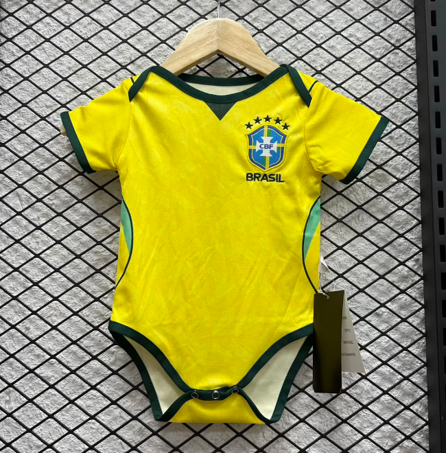 2026 FIFA World Cup Brazil Home Infant Soccer Jersey Little Baby Kit