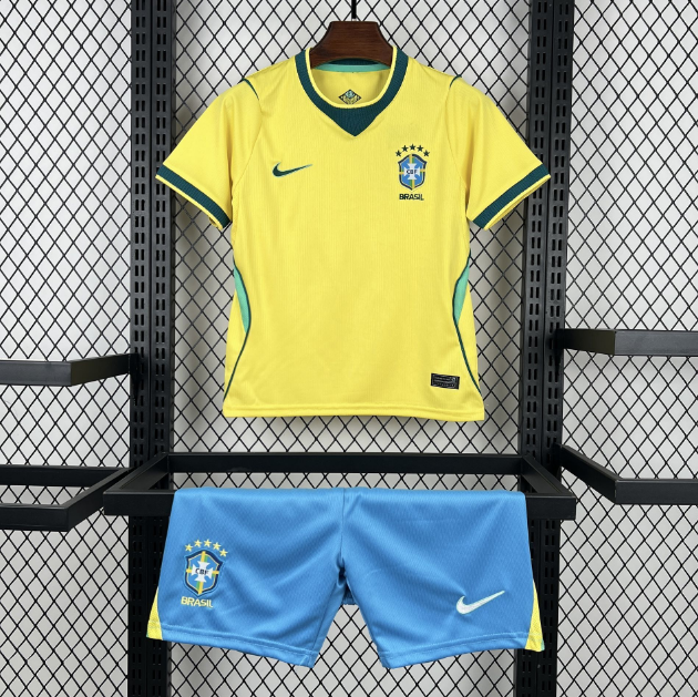 2026 FIFA World Cup Brazil Home Kids Soccer Kits Shirt with Shorts