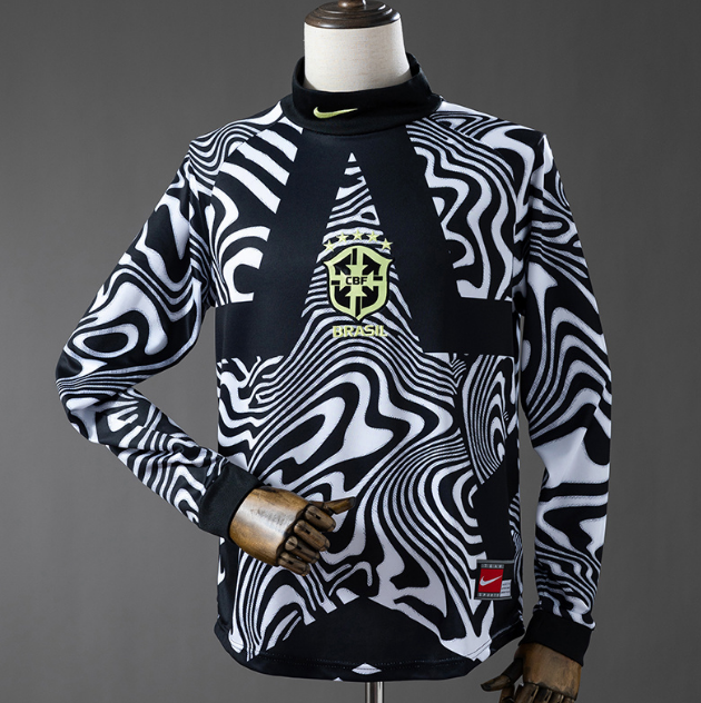 2025-26 Brazil Goalkeeper Black Long Sleeve Soccer Jersey Shirt