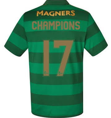 2017-18 Celtic Champions #17 Away Soccer Shirt