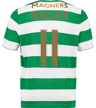 2017-18 Celtic Sinclair #11 Home Soccer Shirt
