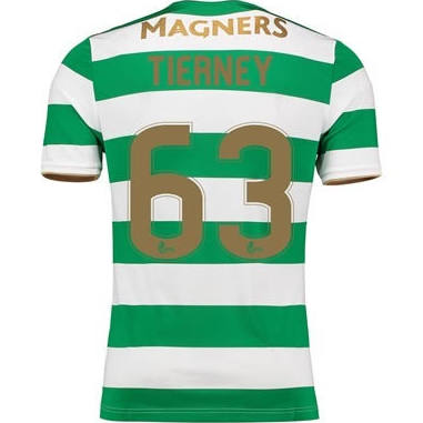 2017-18 Celtic TIERNEY #63 Home Soccer Shirt