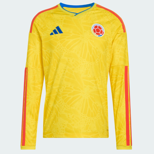 2026 FIFA World Cup Colombia Home Long Sleeve Soccer Jersey Shirt