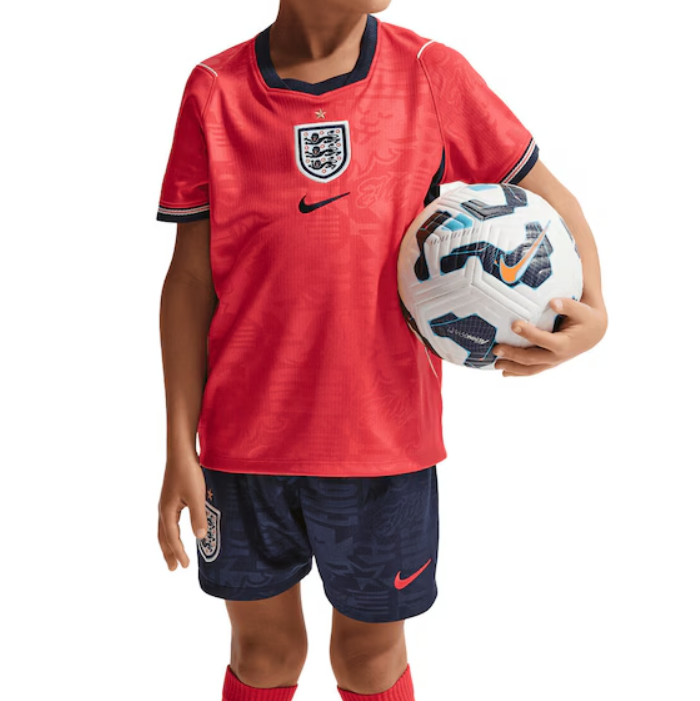 2026 FIFA World Cup England Away Kids Soccer Kits Shirt With Shorts