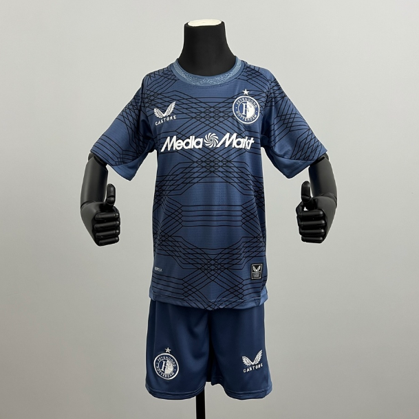 2025-26 Feyenoord Away Kids Soccer Kits Shirt With Shorts