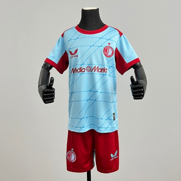 2025-26 Feyenoord Third Kids Soccer Kits Shirt With Shorts