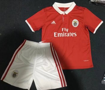 Kids Benfica 2017-18 Home Soccer Shirt With Shorts