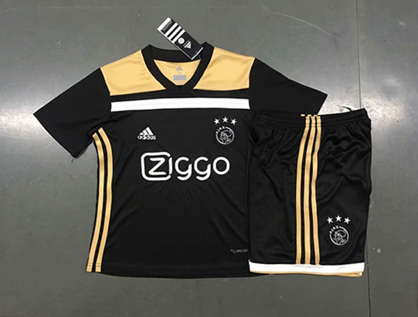 Kids Ajax 2018-19 Away Soccer Shirt With Shorts