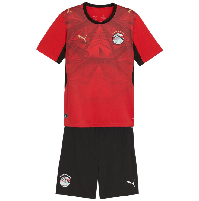 2026 FIFA World Cup Egypt Home Kids Soccer Kits Shirt With Shorts