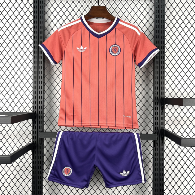 2026 FIFA World Cup Scotland Away Kids Youth Soccer Kits Shirt with Shorts