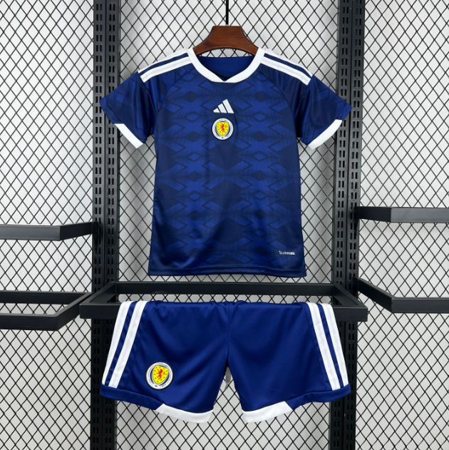 2026 FIFA World Cup Scotland Home Kids Youth Soccer Kits Shirt with Shorts