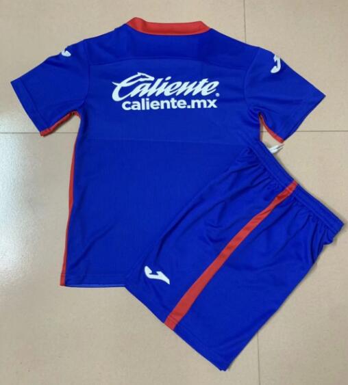 Kids Cruz Azul 2020/21 Home Soccer Kits Shirt With Shorts - Click Image to Close