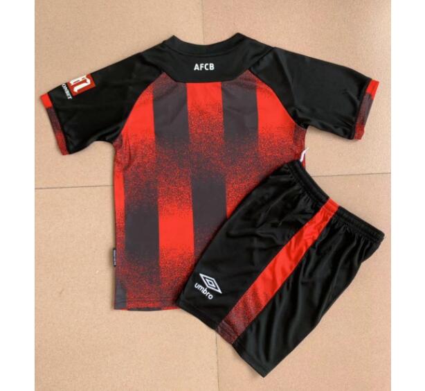 Kids Bournemouth 2020-21 Home Soccer Shirt With Shorts - Click Image to Close