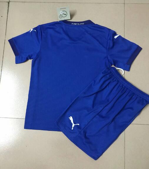 Kids Iceland 2020 EURO Home Soccer Kits Shirt with Shorts - Click Image to Close
