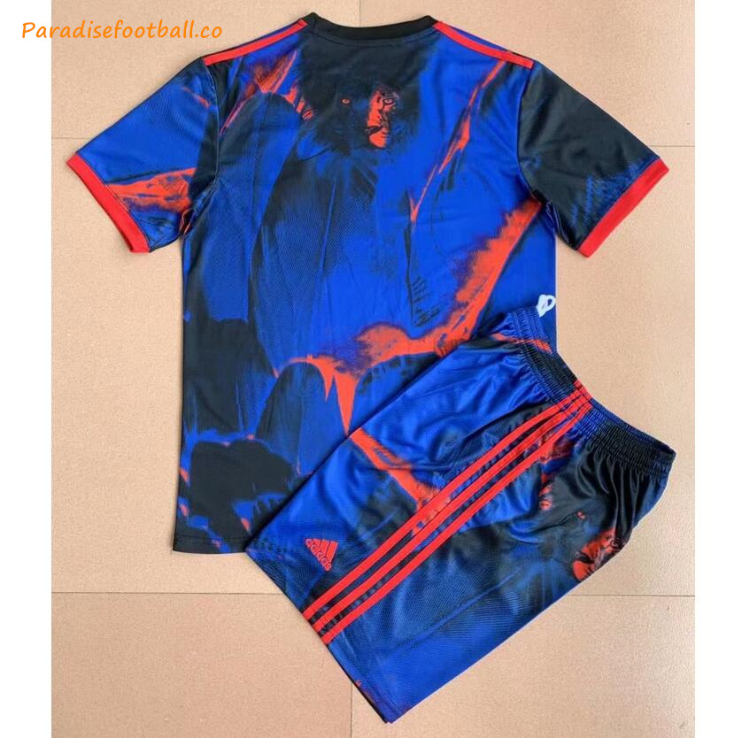 2021-22 Olympique Lyonnais Kids Fourth Away Soccer Kits Shirt with Shorts - Click Image to Close
