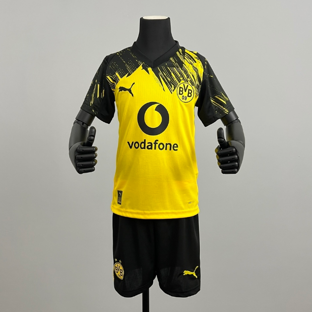 2025/26 Borussia Dortmund Home Kids Soccer Kits Shirt With Shorts