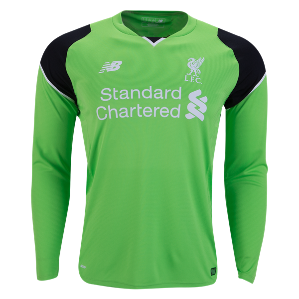 2016-17 Liverpool Green LS Goalkeeper Soccer Jersey