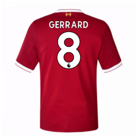 2017-18 Liverpool Gerrard #8 Home Soccer Jersey