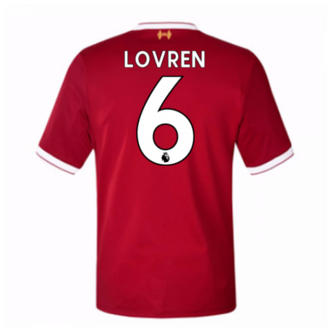 2017-18 Liverpool Lovren #6 Home Soccer Jersey