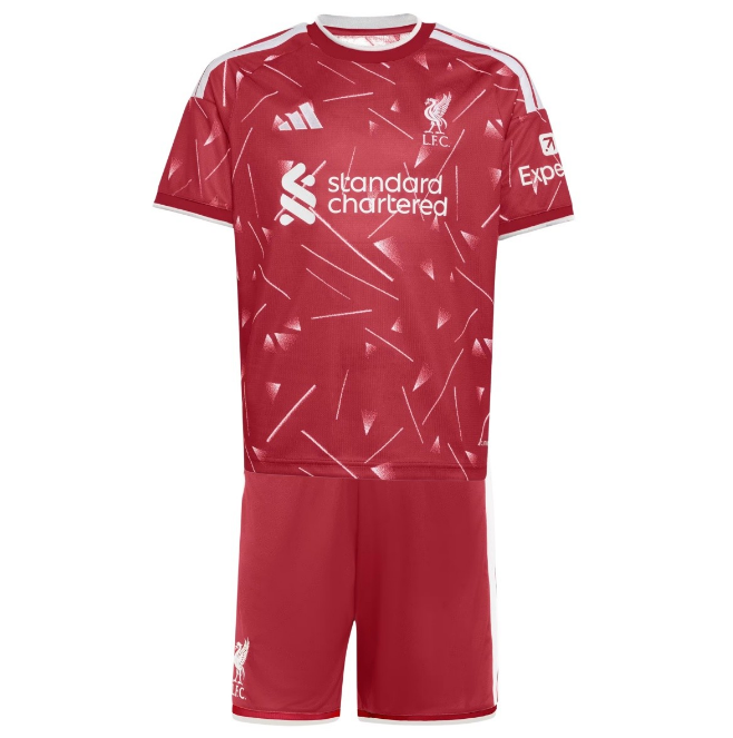 2026-27 Liverpool Home Kids Soccer Kits Shirt With Shorts