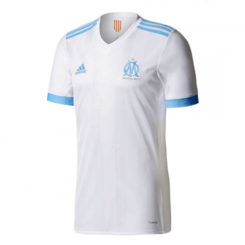 2017-18 Olympique Marseille Home Soccer Jersey Shirt