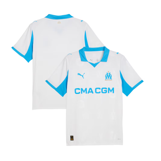 2025-26 Marseille Home Soccer Jersey Shirt