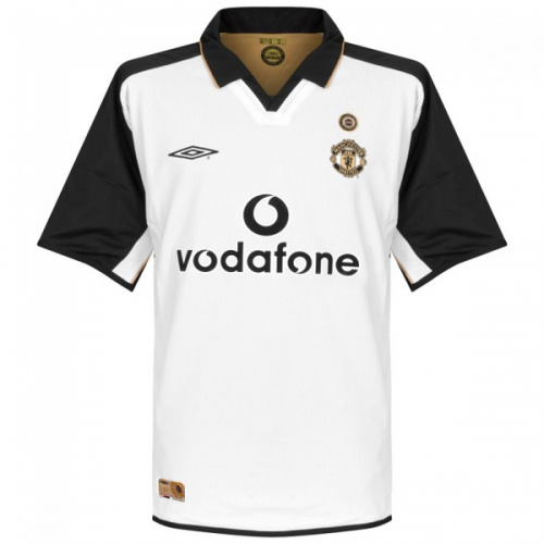01-02 Manchester United Away White Centenary Jersey Shirt