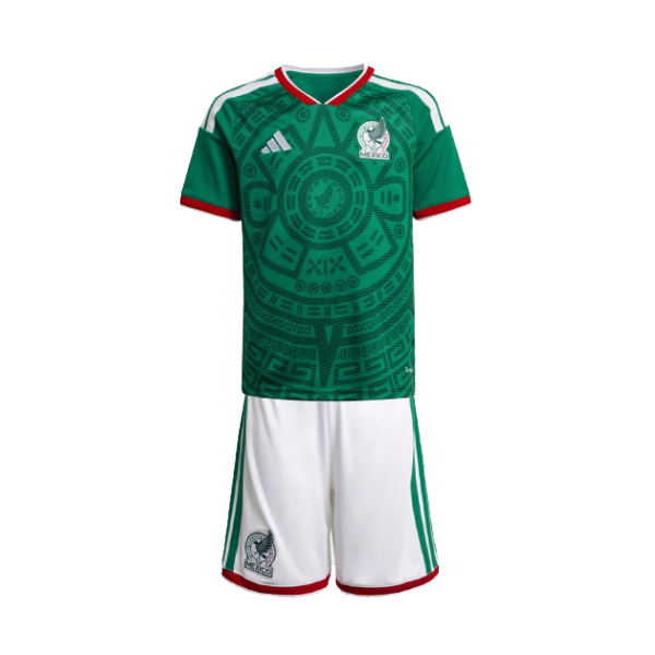 2026-27 Mexico Home Kids Soccer Kits Shirt with Shorts