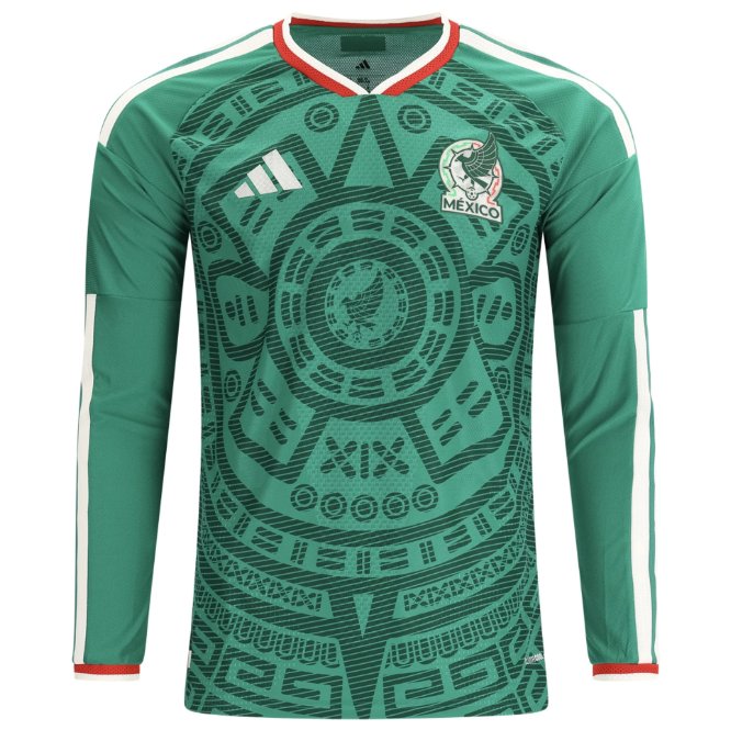 2026-27 Mexico Home Long Sleeve Soccer Jersey Shirt Player Version