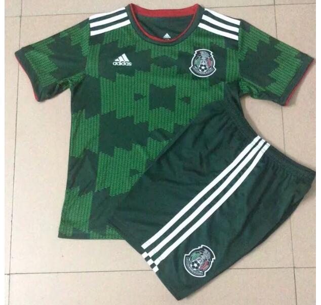Cheap Kids Mexico 2021 Away Soccer Jersey Kit (Shirt + Shorts) - Mexico Top Football Kit Wholesale