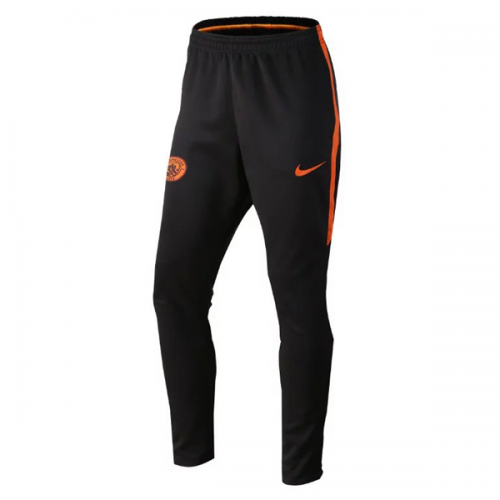 2016-17 Manchester City Black&Orange Training Pants Trousers