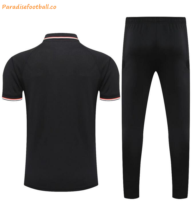 2021-22 Liverpool Black Polo Kits Shirt with Pants - Click Image to Close