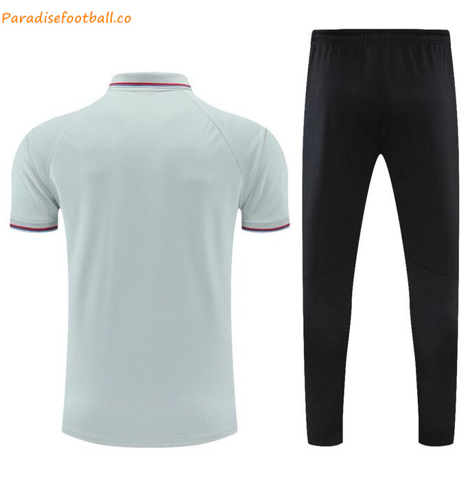2021-22 Manchester City Grey Polo Kits Shirt with Pants - Click Image to Close