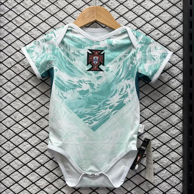 2026 FIFA World Cup Portugal Away Infant Soccer Jersey Little Baby Kit