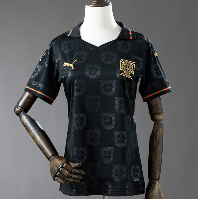 2026 Portugal Special Black Panther Women Soccer Jersey Shirt