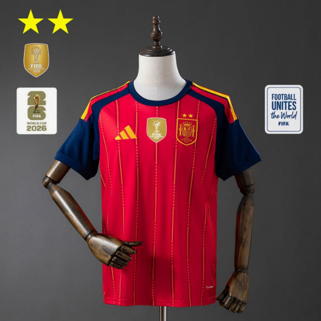 2-Stars 2026 FIFA World Cup Spain Home Soccer Jersey Shirt
