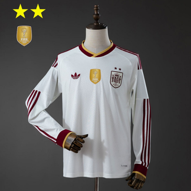 2-Stars 2026 FIFA World Cup Spain Away Long Sleeve Soccer Jersey Shirt