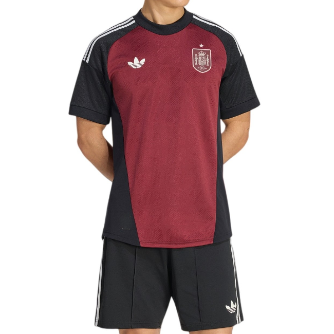 2026 FIFA World Cup Spain Goalkeeper Kids Red Soccer Kits Shirt with Shorts