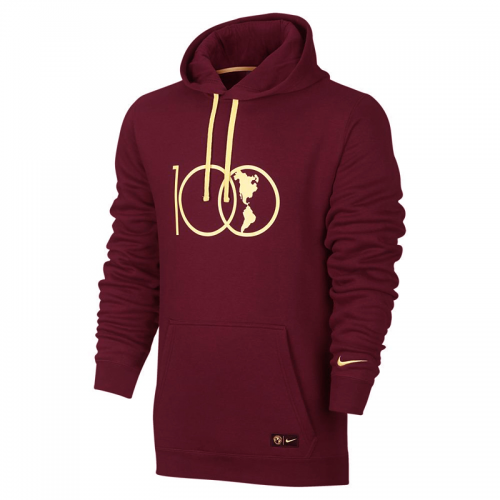 2016-17 Club America Red Hoody Sweater
