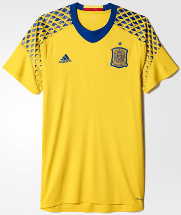 2016 Euro Spain Yellow Goalkeeper Soccer Jersey