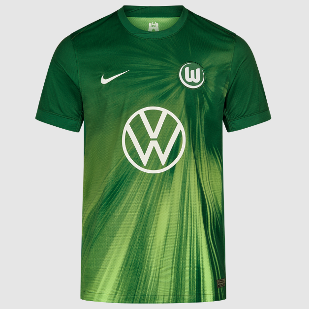 2025-26 VfL Wolfsburg Home Soccer Jersey Shirt